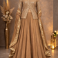 Champagne Sequin Embellished Jacket Style Lehenga Set with Border Dupatta
