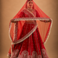 Royal Crimson Bridal Lehenga Set with Intricate Heritage Embroidery and Regal Dupatta