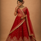 Royal Crimson Bridal Lehenga Set with Intricate Heritage Embroidery and Regal Dupatta