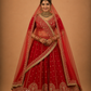 Royal Crimson Bridal Lehenga Set with Intricate Heritage Embroidery and Regal Dupatta
