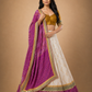 Wine Purple & Ivory Embroidered Lehenga with Mustard Blouse and Bandhani-Inspired Dupatta
