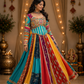 Rangmanjari Noor-E-Nazakat Multicolour Panelled Lehenga Set
