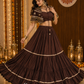 Cocoa Noor Tiered Kalidar Lehenga with Embellished Cape & Bustier