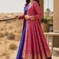 Royal Blue Lehenga Set with Pink Banarasi Style Jacket