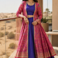 Royal Blue Lehenga Set with Pink Banarasi Style Jacket