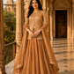 Champagne Sequin Embellished Jacket Style Lehenga Set with Border Dupatta