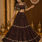 Cocoa Noor Tiered Kalidar Lehenga with Embellished Cape & Bustier
