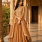 Champagne Sequin Embellished Jacket Style Lehenga Set with Border Dupatta