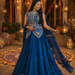 Nilambara Pushpika Anarkali Gown with Handcrafted Floral Heritage Yoke
