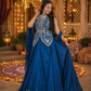 Nilambara Pushpika Anarkali Gown with Handcrafted Floral Heritage Yoke