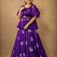 Floral Organza Peplum Lehenga Set