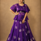 Floral Organza Peplum Lehenga Set