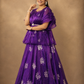 Floral Organza Peplum Lehenga Set