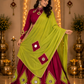 Kesarika Gulnaar Aaina Lehenga Set with Lime Draped Dupatta