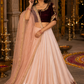 Blush Ivory Silk Lehenga Set with Wine Velvet Embroidered Blouse and Net Dupatta