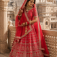 Royal Crimson Bridal Lehenga with Heritage Zari Embroidery and Regal Dupatta
