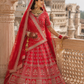 Royal Crimson Bridal Lehenga with Heritage Zari Embroidery and Regal Dupatta
