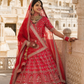 Royal Crimson Bridal Lehenga with Heritage Zari Embroidery and Regal Dupatta