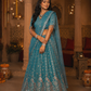 Mayurangini Rajatvarna Lehenga Set with Regal Peacock Heritage Embroidery