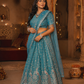 Mayurangini Rajatvarna Lehenga Set with Regal Peacock Heritage Embroidery