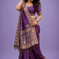 Royal Purple Heritage Saree with Intricate Woven Pallu