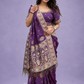 Royal Purple Heritage Saree with Intricate Woven Pallu