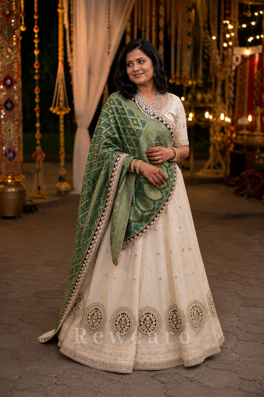 Vanashree Rajat Kanchani Lehenga Set with Heritage Banarasi Drape