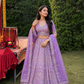 Amethyst Rajsi Zari Lehenga Set with Regal Geometric Heritage Embroidery