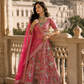 Rani Pink Heritage Storywork Bridal Lehenga with Embroidered Dupatta
