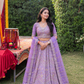Amethyst Rajsi Zari Lehenga Set with Regal Geometric Heritage Embroidery